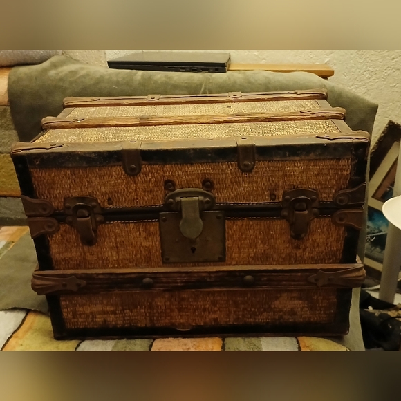 Accents Antique Wooden Doll Trunk Made By Margaret Mc Rae